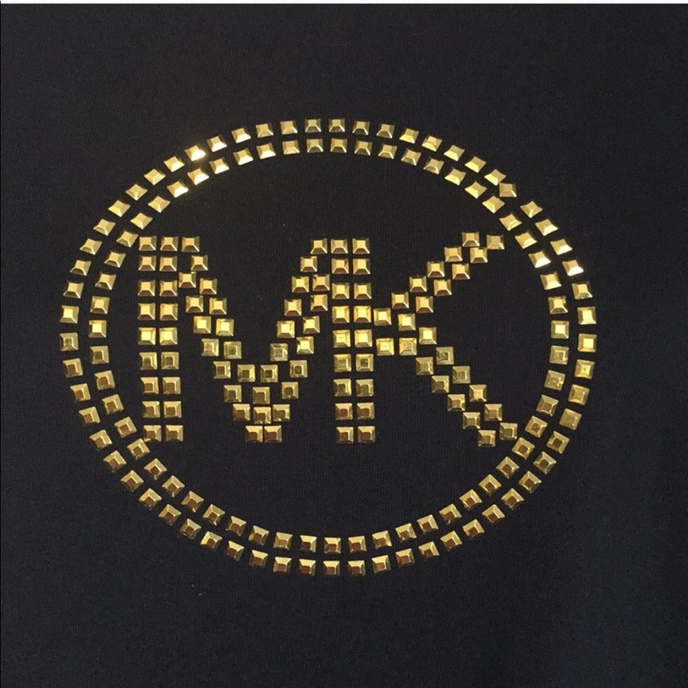 LAST ONE! Michael Kors Size Small Studded Logo Tee - Picture 3 of 3